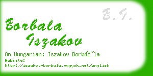 borbala iszakov business card